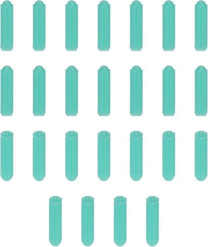 6x29mm Wall Anchors - 50 Pack - Good for Concrete Tile Cement - Plastic Drywall Plugs Anchors Screws Expanding Plastic Screw Anchors - Blue in Saudi Arabia