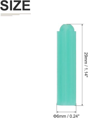 6x29mm Wall Anchors - 50 Pack - Good for Concrete Tile Cement - Plastic Drywall Plugs Anchors Screws Expanding Plastic Screw Anchors - Blue in Saudi Arabia