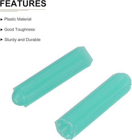 6x29mm Wall Anchors - 50 Pack - Good for Concrete Tile Cement - Plastic Drywall Plugs Anchors Screws Expanding Plastic Screw Anchors - Blue in Saudi Arabia