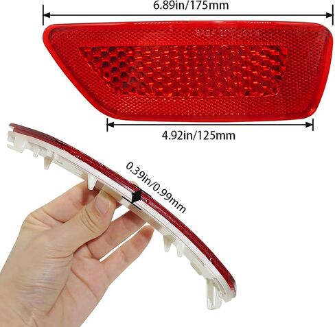 مصابيح عاكسة للمصد الخلفي من TYMXGHF startzeal (أحمر) متوافقة مع 2011-2021 Jeep Grand Cherokee Dodge Journey تحل محل 57010721AC (يسار) in Kuwait