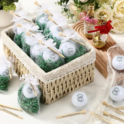 24 Sets Wedding Golf Balls Party Favors Bulk for Guest Personalized Fore Ever Golf Balls and Tees Carrying Mesh Bag Monogrammed Bridal Shower Party Gift Bachelor Party Decorations in Saudi Arabia
