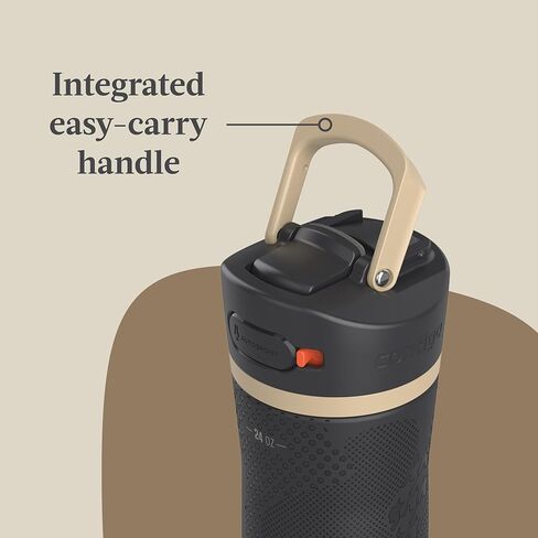 زجاجة مياه معزولة بالفراغ من الفولاذ المقاوم للصدأ من Contigo x Ally Love مع غطاء سهل التنظيف تلقائيًا، شرب مانع للتسرب، تحافظ على المشروبات باردة لمدة 24 ساعة، خالية من مادة BPA، 24 أونصة، Ashland Chill 2.0، عرق السوس in Kuwait