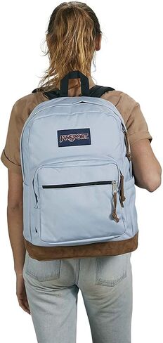 JanSport Right Pack Backpack - Durable Daypack with Padded 15" Laptop Sleeve, Spacious Main Compartment & Integrated Water Bottle Pocket - Pink Ice in Saudi Arabia