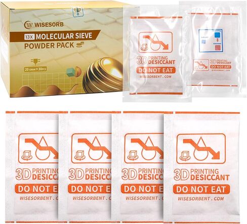 13X Molecular Sieve Powder Packs for 3D Printer Filament Storage, 3D Printer Filament Dryer (20g/30pcs) in Kuwait