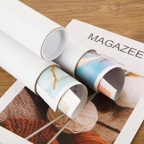 CYEAH 24 قطعة من أنابيب البريد، أنبوب بريد من الورق المقوى مقاس 1.5 × 12 بوصة مع أغطية، أنبوب ملصق ورقي للشحن من كرافت للشحن، والتعبئة، والتعبئة المستديرة السائبة، ومطبوعات فنية لخرائط البريد من الورق المقوى in Saudi Arabia
