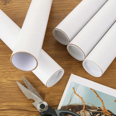CYEAH 24 قطعة من أنابيب البريد، أنبوب بريد من الورق المقوى مقاس 1.5 × 12 بوصة مع أغطية، أنبوب ملصق ورقي للشحن من كرافت للشحن، والتعبئة، والتعبئة المستديرة السائبة، ومطبوعات فنية لخرائط البريد من الورق المقوى in Saudi Arabia