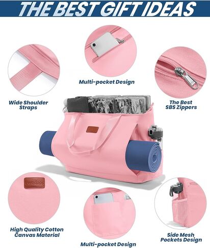 Ewedoos حقيبة يوجا كبيرة حقيبة سجادة اليوجا حقيبة رياضية واق من المطر حقيبة حمل رياضية وناقلات تناسب جميع أغراضك لليوجا والسفر وصالة الألعاب الرياضية in Kuwait