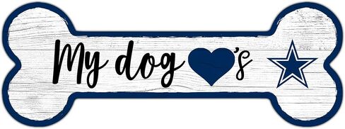 Dallas Cowboys 6" x 12" Team Dog Bone Sign in Saudi Arabia