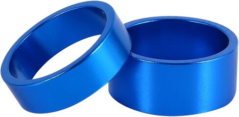 Dioche Bike Headset Spacer, 4Pcs Aluminum Alloy Headset Spacer Set Bike Front Stem Fork Washer 5mm/10mm/15mm/20mm(Blue) in Saudi Arabia