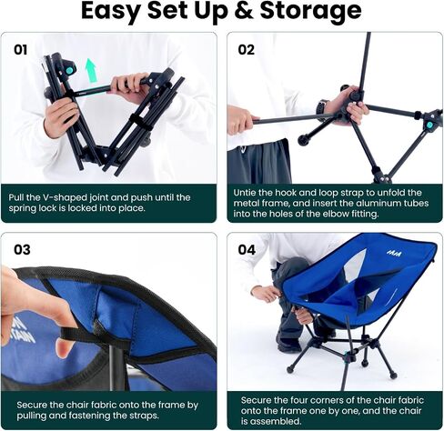 UltraPort 2-CinchLock Camping Chairs, Portable Lightweight Camping Chair, Backpacking Chair -The 1th Generation, Ultralight Chairs in Saudi Arabia