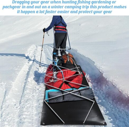 Deer Drag Sleds All-Purpose Utility Sled for Effortless Hauling of Ice Fishing Supplies, Firewood, Duck Hunting Gear, Fishing Equipment in Saudi Arabia