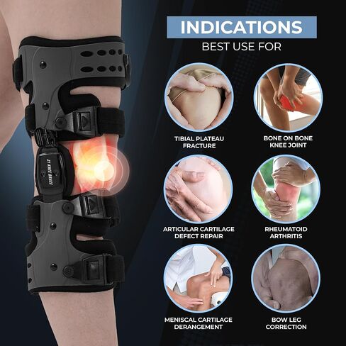 Z1 K8 Eco Assist OA Unloader Knee Brace - Support for Osteoarthritis, Bone on Bone & Rheumatoid Arthritis Knee Joint Pain Relief and Degeneration - Cartilage Defect Repair (Medial Right) in Saudi Arabia