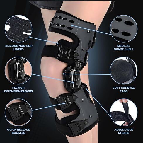 Z1 K8 Eco Assist OA Unloader Knee Brace - Support for Osteoarthritis, Bone on Bone & Rheumatoid Arthritis Knee Joint Pain Relief and Degeneration - Cartilage Defect Repair (Medial Right) in Saudi Arabia