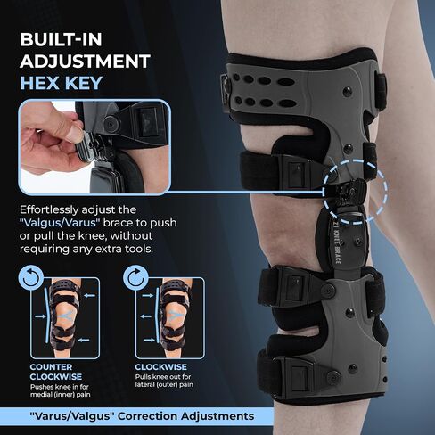 Z1 K8 Eco Assist OA Unloader Knee Brace - Support for Osteoarthritis, Bone on Bone & Rheumatoid Arthritis Knee Joint Pain Relief and Degeneration - Cartilage Defect Repair (Medial Right) in Saudi Arabia