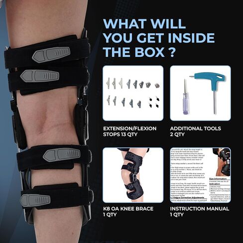 Z1 K8 Eco Assist OA Unloader Knee Brace - Support for Osteoarthritis, Bone on Bone & Rheumatoid Arthritis Knee Joint Pain Relief and Degeneration - Cartilage Defect Repair (Medial Right) in Saudi Arabia