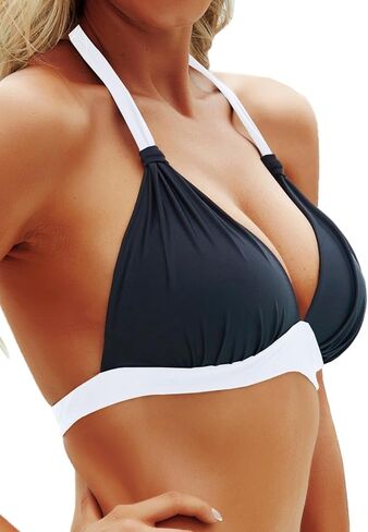 Yonique Women Bikini Top Only Large Bust Swim Top Full Coverage Swimsuit Top Sport Bra Bathing Suit Top No Bottom White L in Saudi Arabia