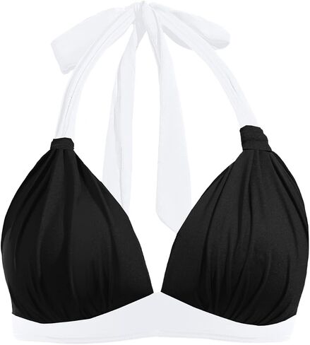 Yonique Women Bikini Top Only Large Bust Swim Top Full Coverage Swimsuit Top Sport Bra Bathing Suit Top No Bottom White L in Saudi Arabia