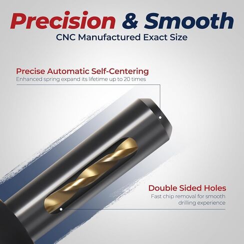 3 PCS Self Centering Drill Bits Set, Titanium Coated VIX Bits,Door Window Cabinet Hinge Woodworking Pilot Hole Drill Bit 3/32"(#6),7/64"(#8),1/8" (#10) in Saudi Arabia