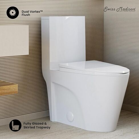 St. Tropez One-Piece Elongated Toilet, 14" Rough-In 1.1/1.6 gpf in Saudi Arabia