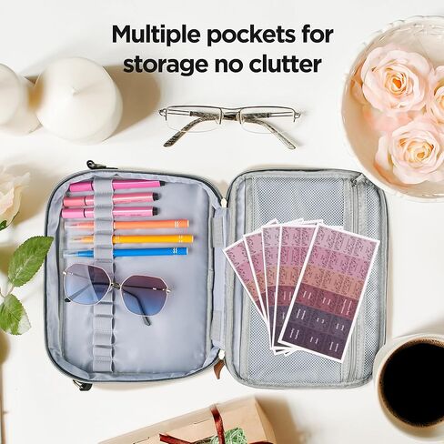 غطاء أنيق للكتاب المقدس، غطاء للكتاب المقدس للنساء - مثالي للكتابة والحمل - هدية مثالية للكتاب المقدس وواقي للكتب لمحبي الأدب، وردي متعدد in Kuwait