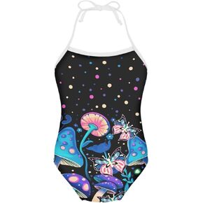 Modysero Fitted Comfy Kids Quick Dry One Piece Swimsuit Bathing Suits Beach Pool Girls Adorable Graphic Swimwear for Girls