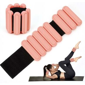 Adjustable Ankle & Wrist Weights for Women & Men,1 lbs Each,Silicone Wearable Wrist Bangles for Gym,Yoga,Pilate,Exercise,Strength Training. Arm & Leg Workout Weights.Set of 2