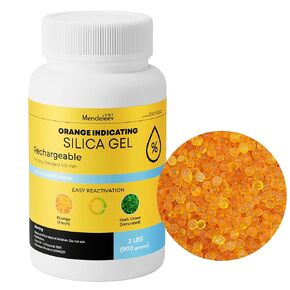 4 LB Orange Silica Desiccant Beads - Indicating Silica Gel Beads Drying Silica Beads Reusable Silica Gel Desiccant Dehumidifier