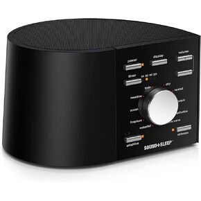 Sound+Sleep Aquarius Aquatic Non-Looping Portable Sound Sleep Machine and Bluetooth Speaker with 18 Soothing Water Sounds and Sleep Timer, Travel Friendly for Home, Office, Nursery