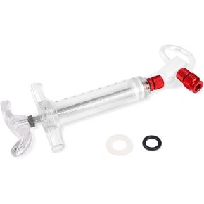 Cycling Sealant Syringe Kit Bicycle Tubeless Tire Repair Tool Presta Valve Core and Presta Valve Cap Kit for Stans No Tubes Sealant and More (50ml)