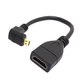 Chenyang Left Angled 90 Degree Micro HDMI Male to HDMI Female Adapter 4K Cable 10cm