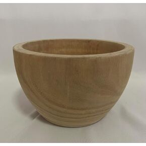 11" Paulownia Wood Round Bowl, Fire Burning Handmade Wooden Decorative Bowl, Modern Large Wood Bowl,Wooden Fruit Bowl for Room Décor, Parties, Wedding Centerpiece, Floral Arrangements