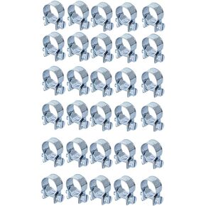 30Pcs Hose Clamps 19/32 Inch Clamp Cinch Ring Crimp Pinch Fitting Tubing Fit for all Plumbing