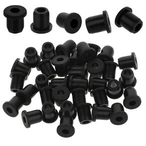 35 Pcs Rubber Gasket Ring Rubber Grommets for Wiring 1/4" Drill Hole 3/16" ID Silicone Grommets Gasket Seal Black Hole Plugs Small Top Hat Grommets for Vinyl Tubing Wiring Hydroponic Irrigation System