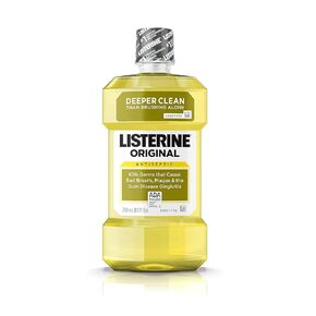Listerine Cool Mint Antiseptic Mouthwash to Kill 99% of Germs That Cause Bad Breath - Plaque and Gingivitis - Cool Mint Flavor - 1 L