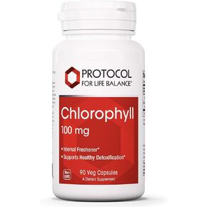 Protocol Chlorophyll - Supports Detox Cleanse, Liver Function & Internal Deodorant* - Non-GMO & Soy Free - 90 Veg Capsules