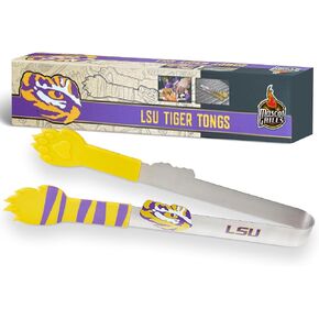LSU University Tiger Tongs - Rust Resistant Kitchen & BBQ Grilling Tongs - Ideal gift for Tailgaters, Campers and Outdoor Cooking