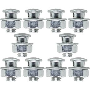 10PCS 12.5mm/0.49inch Stainless Steel Bicycle Brake Brake Line Brake Clamp Locking Screw with Nut and Washer Universal Stop Ring Brake Pull Nut for Fixing Bicycle Brake Line