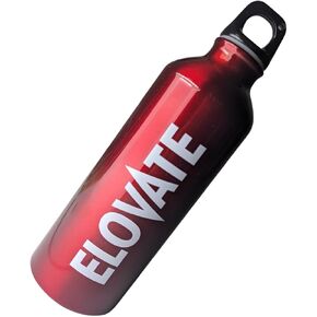 ELOVATE - 17 oz Aluminum Water Bottle - BPA Free Uninsulated Water Aluminum Bottle - Lightweight & Durable Aluminum Bottles for Sports, Hiking, Travel - Reusable Water Bottle for Hydration(Red)