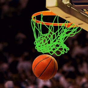 Nightlight Basketball Net Sports Heavy Duty Nylon Glow in The Dark Hoop Replacement Outdoor Standard Size