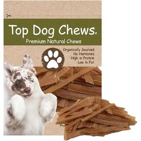 Top Dog Chews - Flat Turkey Tendons for Dogs, 1LB / 16 OZ, Made in The USA, 100% Natural Chew Treats for Dental Care and Stress Relief, Puppy Training Treats for All Breeds