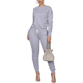 TOPONSKY Comfortable Long Sleeve Warm Up Wear Sweatpant Juicy Outfit Orange S