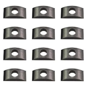 12PCS M8x1inch Black Solid Iron Half Moon Nut Furniture Connecting Part Spacer for Wooden Railings and Connecting Furniture