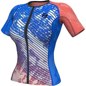 Zimco Women Performance Triathlon Aero Top Tank Triathlon Short Sleeve Shirt Tri Singlet