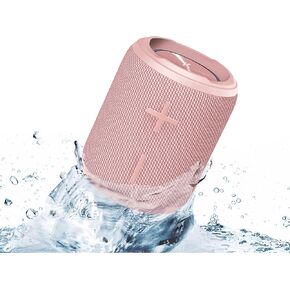 KOVE Mini Commuter 2 Portable Speaker - Grey Bluetooth Speakers, Wireless with HD Louder Volume, Deep Bass Subwoofer, Microphone, IPX7 Water Resistant - Perfect Boom Box for Home, Outdoor or Travel