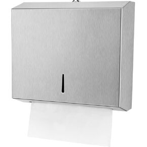 Paper Towel Dispenser Wall Mount, Commercial Paper Towel Dispenser, C Fold Paper Towel Dispenser, 11" L x 4" D x 10.6" H Stainless Steel Hand Towel Dispenser for Bathroom & Kitchen