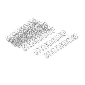 uxcell Compression Spring,304 Stainless Steel,6mm OD,0.4mm Wire Size,40mm Free Length,Silver Tone,10Pcs