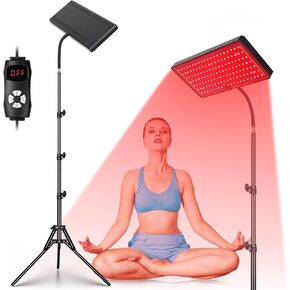 Red Light Therapy Lamp, Infrared Light Therapy Device with Stand, 660nm Red and 850nm Near Infrared Red Light Therapy for Body and Face, Pain Relief, Skin Care