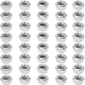 Astibym Axle Nuts for Skateboard, 40pcs Skateboard Trucks Axes Nuts Carbon Steel Skateboard Truck Hardware Kit for Skateboard(Silver), Outdoor Scooter