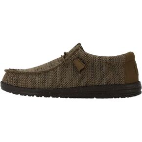 Hey Dude Men's Wally Funk Stretch Canvas Blue Size 8 | Men’s Shoes | Men's Slip-on Loafers | Comfortable & Light-Weight