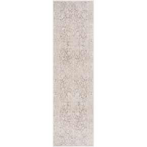 سجادة SAFAVIEH Reflection Collection - 2'3" x 22'، بيج وكريم، تصميم عتيق متعثر، لا يتساقط ويسهل العناية به، مثالي للمناطق ذات حركة المرور العالية في غرفة المعيشة وغرفة النوم (RFT670A)